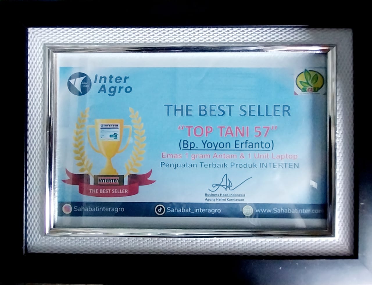 Image Pt Inter Agro Indonesia Apresiasi Customer Atas Kepercayaan Pada Produk Interten Di Area Jawa