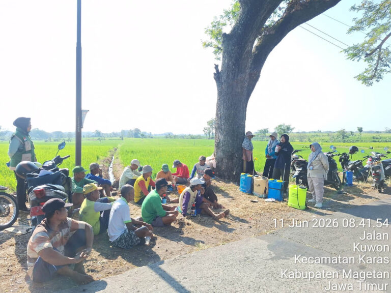 Kendalikan Serangan Wereng, Pt Inter Agro Indonesia Gelar Aksi Spray Massal Bersama Petani Gerih Ngawi (1)